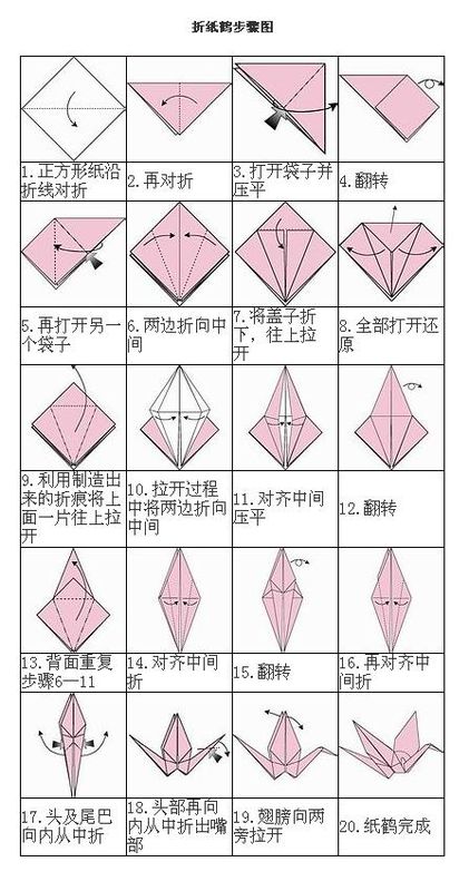 千纸鹤的含义 千纸鹤的折法图解
