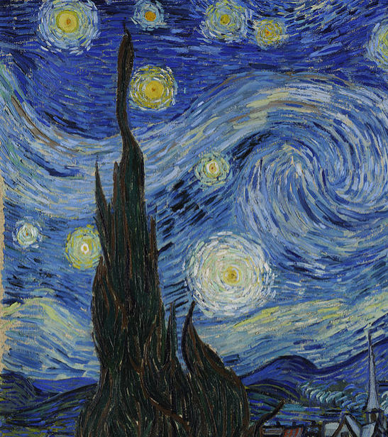 梵高的《星月夜》：夸张而卷曲的星云，是从漩涡中怒放出来的情感