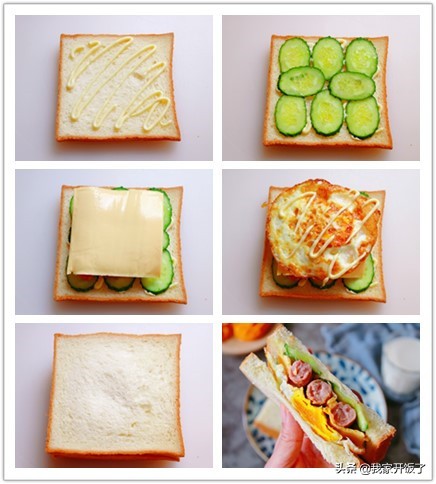 孩子爱吃三明治？教你4种做法，健康美味，简单快捷，早餐不用愁