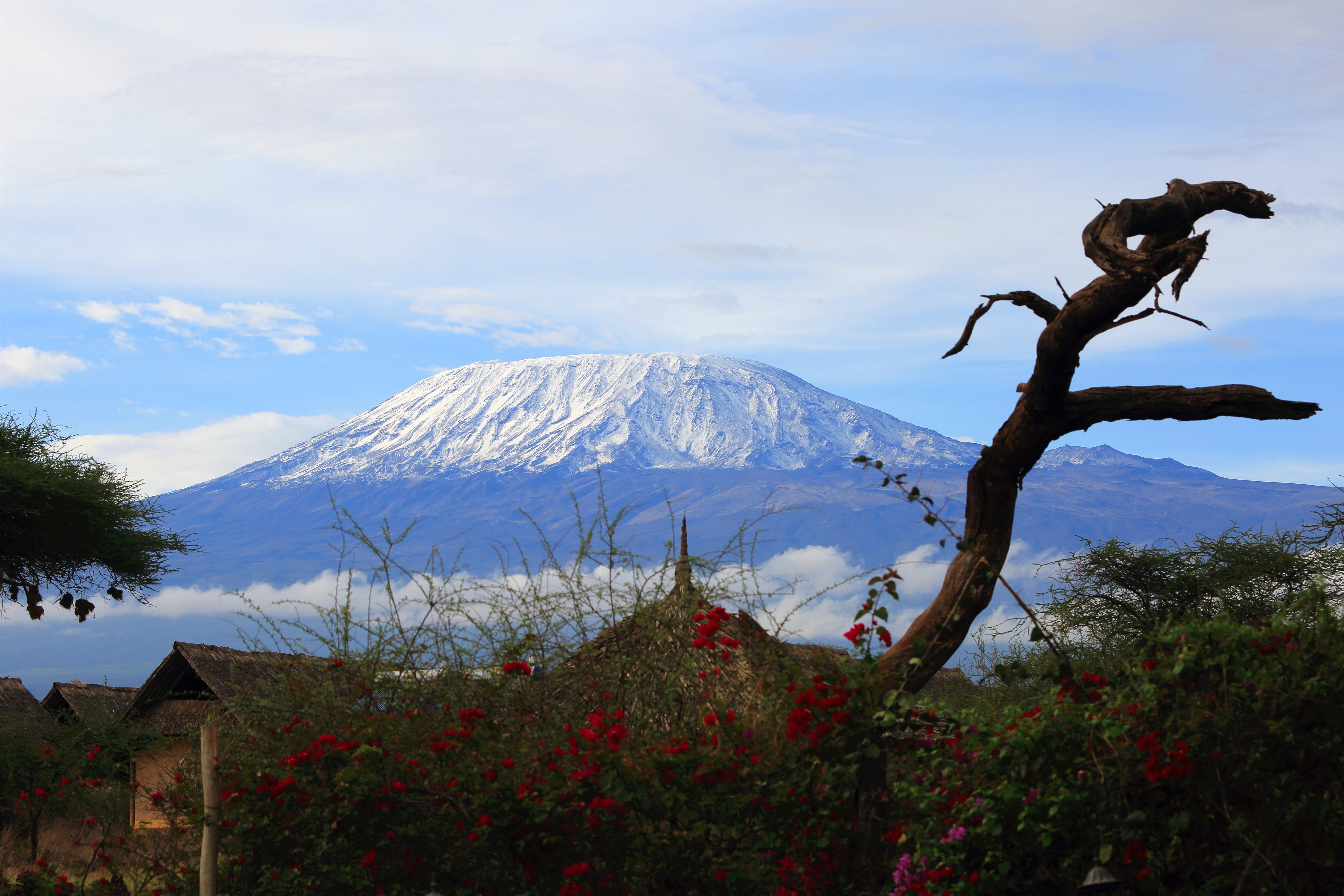 乞力马扎罗山，海拔5895米，素有“非洲屋脊”之称