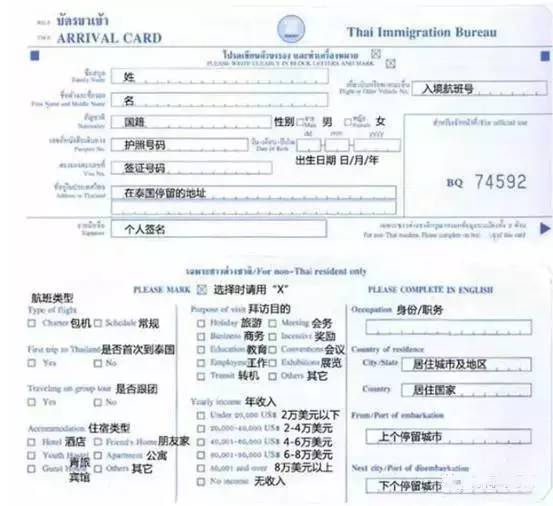 泰国旅游签证指南