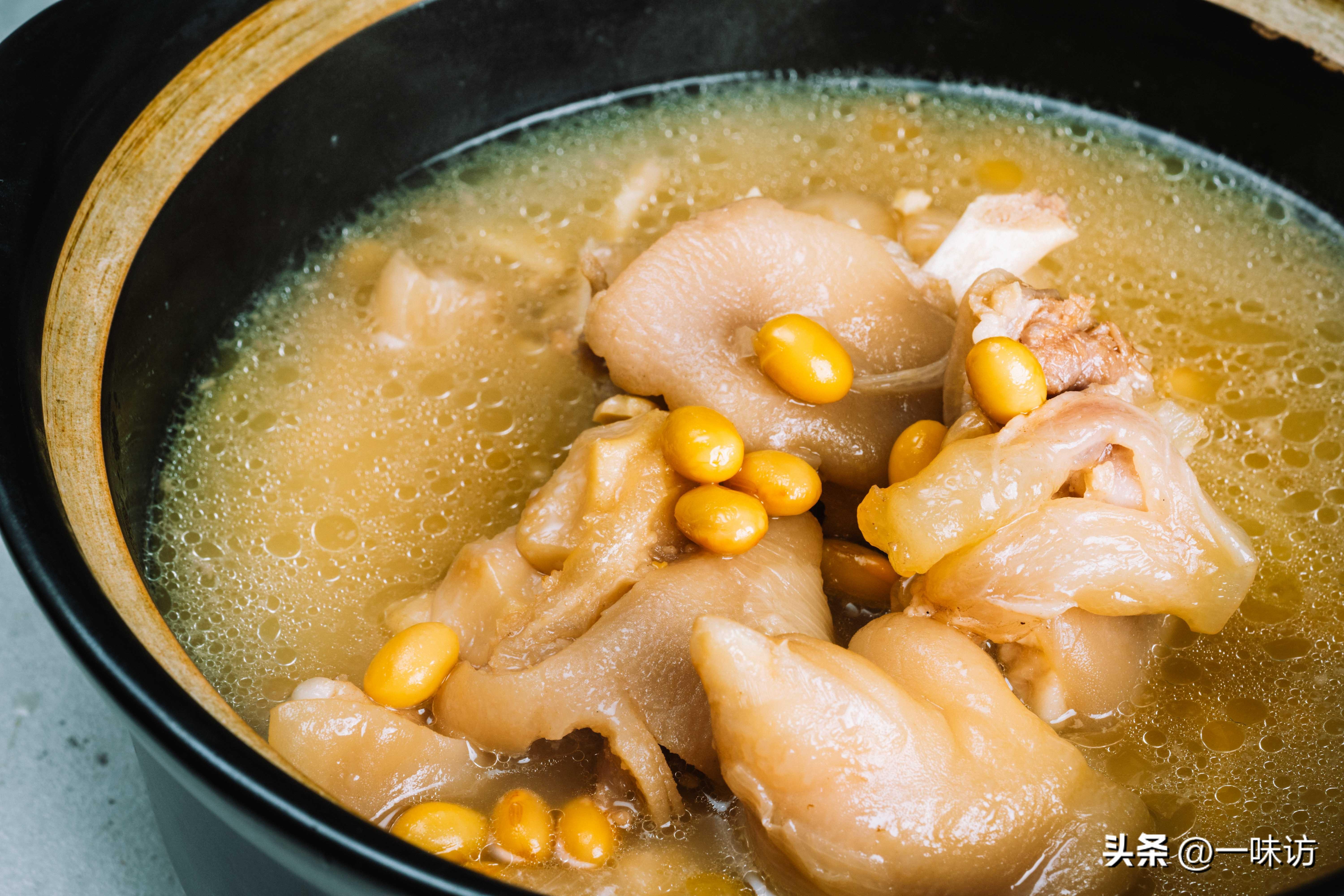 猪脚黄豆汤怎么做好喝？这个方法，小白也能秒变大厨